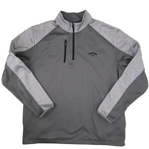 Callaway‎ Golf 1/4 Zip Pullover Mens Large Long Sleeve Gray Performance Stretch